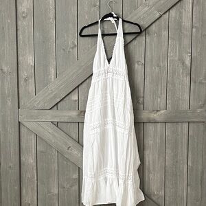 Beach vibes White Halter Dress